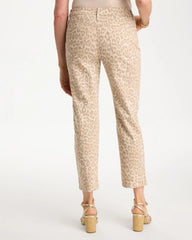 Chico's | Animal Print Girlfriend Slim Cropped Jeans/ Classic Animal