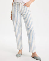 Chico's | Striped Relaxed Boyfriend Jean/ Bungalow Indigo Stripe