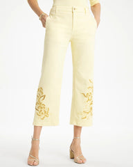 Chico's | Trouser Cutwork Crop Jeans/ Golden Haze