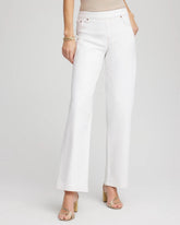 Chico's | Seeded Pull-On Wide-Leg Jeans/ Natural Seeded