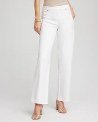 Chico's | Seeded Pull-On Wide-Leg Jeans/ Natural Seeded