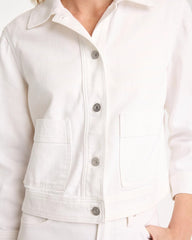 Chico's | Cropped Denim Trucker Jacket/ Alabaster