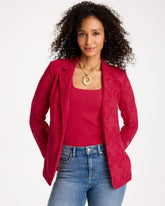 Chico's | Lace Cutwork Blazer/ Cherry Lush