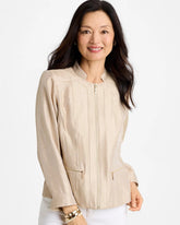 Chico's | Sheen Stand Collar Jacket/ Khaki