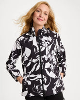 Chico's | Zenergy® Ripstop Floral Nights Anorak Jacket/ Black