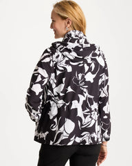 Chico's | Zenergy® Ripstop Floral Nights Anorak Jacket/ Black