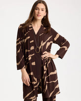 Chico's | Travelers™ Knit Animal Print Duster Cardigan/ Cocoa Bean