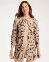 Chico's | Travelers™ Collection Embroidered Sequins Jacket/ New Sonora Sand