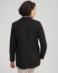 Chico's | Ponte Double-Breasted Knit Blazer/ Black