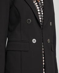 Chico's | Ponte Double-Breasted Knit Blazer/ Black