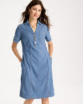 Chico's | Soft-Stretch Hemp Denim Shirtdress/ Palm Isle Indigo