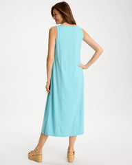 Chico's | Ponte Seamed Maxi Dress/ Bondi Blue