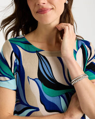 Chico's | Travelers™ Marble Flora Swing Dress/ Rich Cobalt