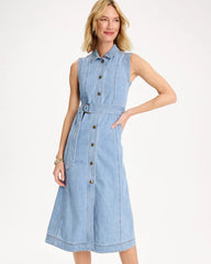 Chico's | Sleeveless Denim Dress/ Medium Indigo Wash