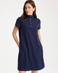 Chico's | Zenergy® UPF Mockneck Bungee Dress/ Passport Blue