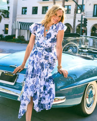 Chico's | Floral Smocked Waist Dress/ Alabaster