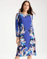 Chico's | Jersey Knit Baroque Shift Dress/ Amparo Blue