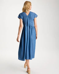 Chico's | Denim Popover Midi Dress/ Indigo