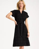 Chico's | Embroidered Cotton Shirtdress/ Black