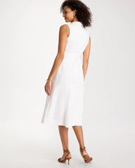 Chico's | Denim Sleeveless Shirtdress/ Alabaster