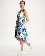 Chico's | Zenergy® UPF Floral Midi Dress/ Topanga Green