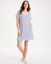 Chico's | Zenergy® Soft Striped Contrast Dress/ Starlit Navy