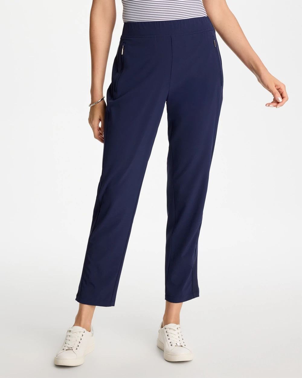 Chico's | Zenergy® UPF Rib Mix Ankle Pants/ Passport Blue