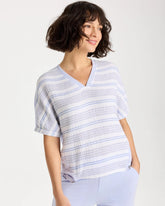 Chico's | Zenergy® Striped Gauze Lounge Shirt/ Indigo Ice