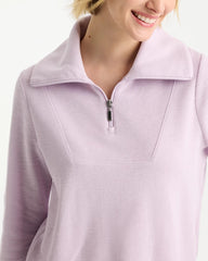 Chico's | Zenergy® Beach Slub Half-Zip Pullover Top/ Pale Sweet Pea