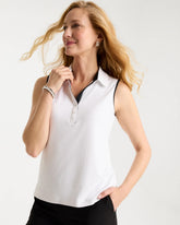 Chico's | Zenergy® UPF Contrast Polo/ Alabaster