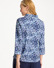 Chico's | Zenergy® UPF Ruffle Neck Top/ Amparo Blue