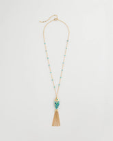 Chico's | Tassel Fish Pendant Necklace/ Blue Multi