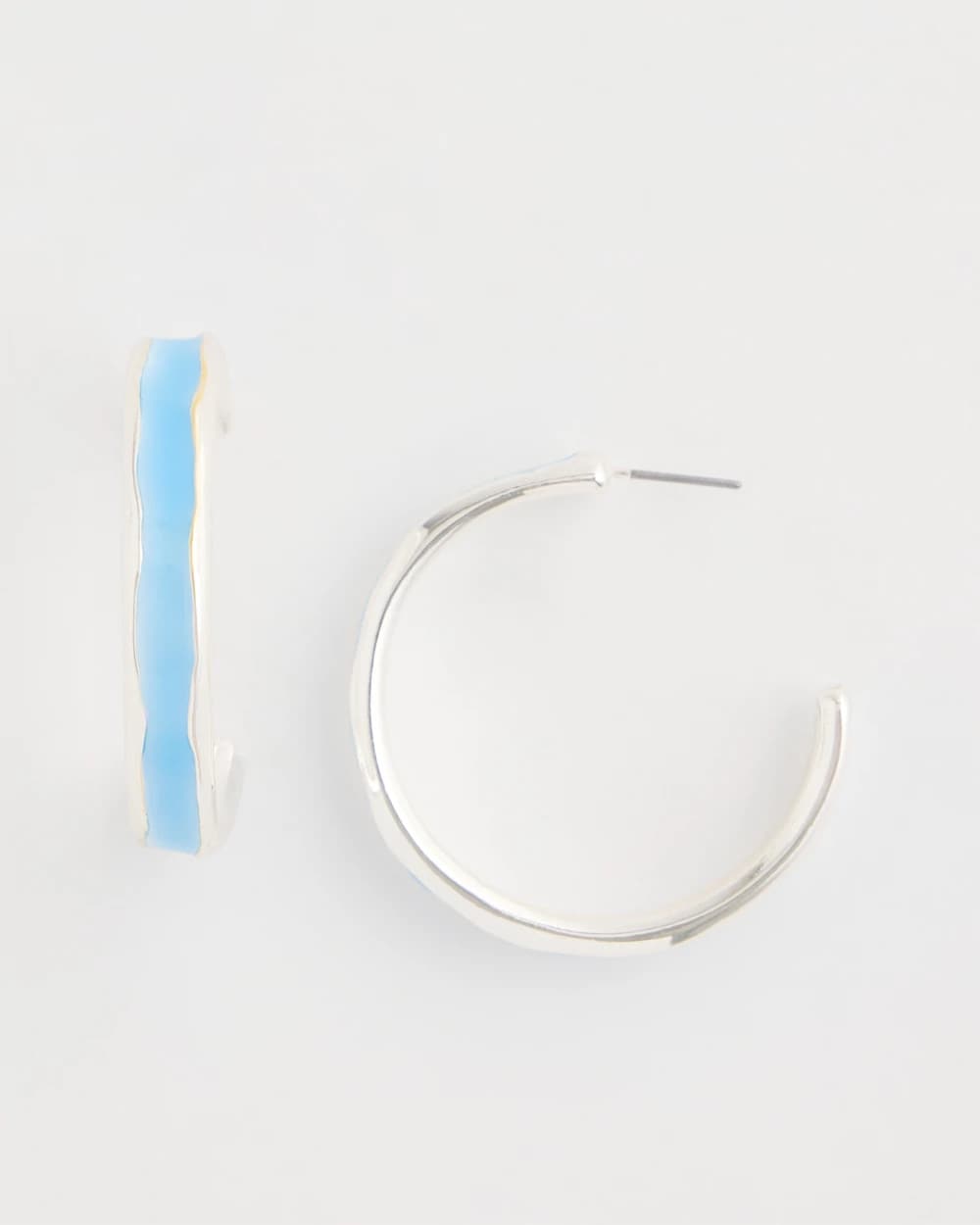 Chico's | Sea Glass Inspired Hoop Earrings/ Blue