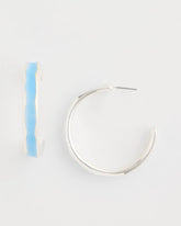Chico's | Sea Glass Inspired Hoop Earrings/ Blue