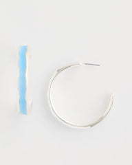 Chico's | Sea Glass Inspired Hoop Earrings/ Blue