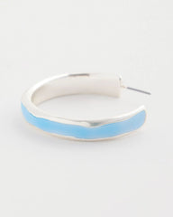 Chico's | Sea Glass Inspired Hoop Earrings/ Blue