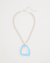 Chico's | Sea Glass Inspired Pendant Necklace/ Blue