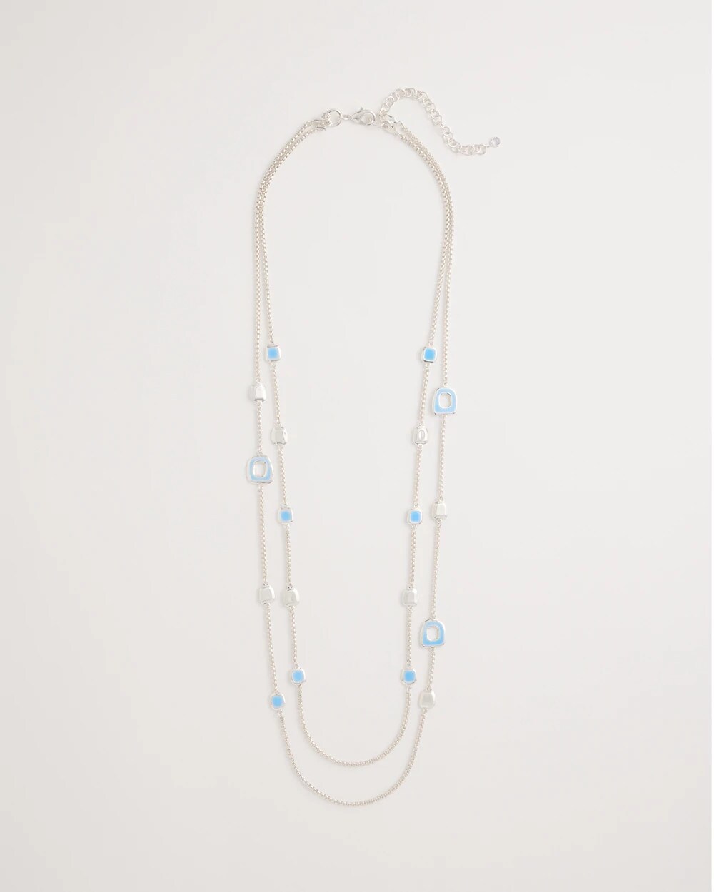 Chico's | Sea Glass Inspired Charm Necklace/ Blue