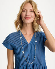 Chico's | Sea Glass Inspired Charm Necklace/ Blue