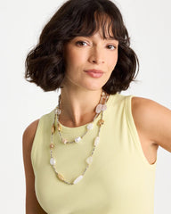 Chico's | Neutral Shell Long Necklace/ Neutral