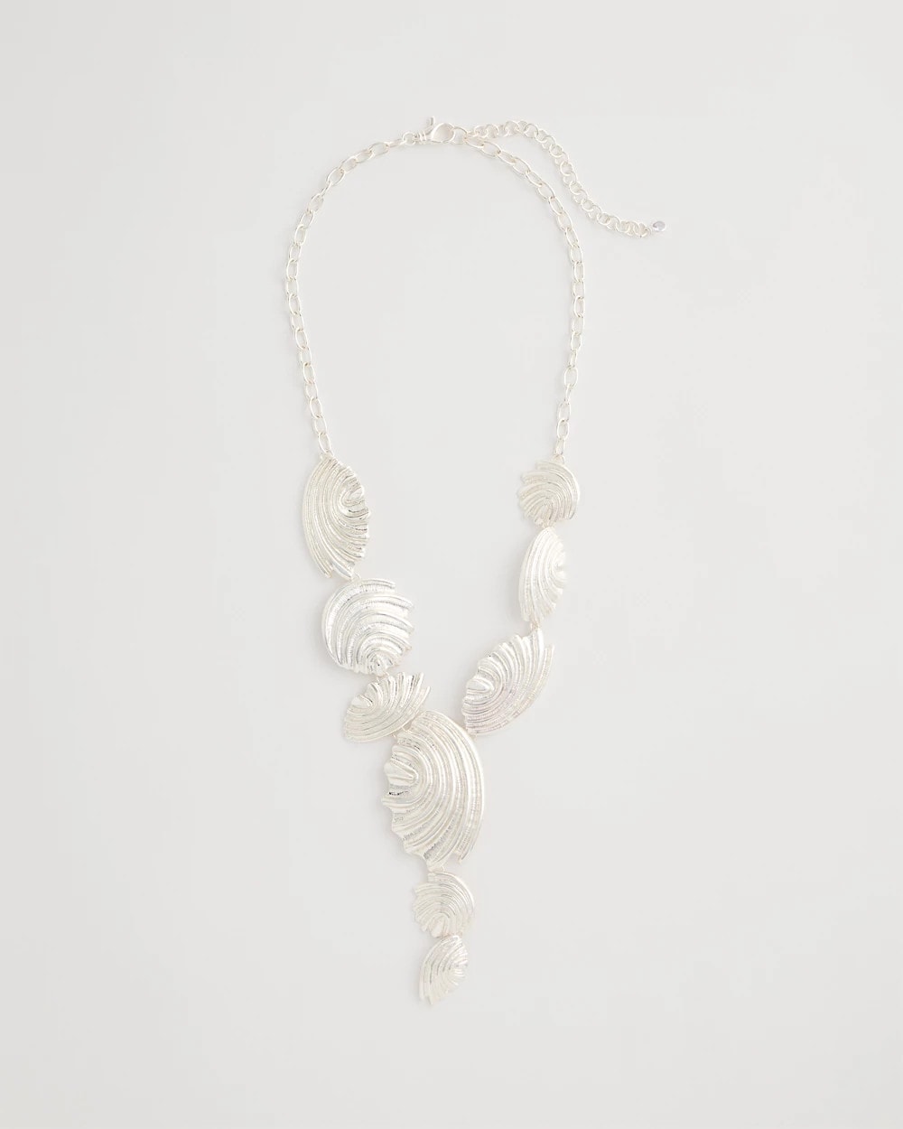 Chico's | Silvertone Shell Charm Y-Necklace/ Silver
