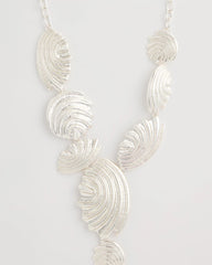 Chico's | Silvertone Shell Charm Y-Necklace/ Silver