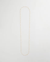 Chico's | Sea Foam Long Single-Strand Necklace/ White/Gold