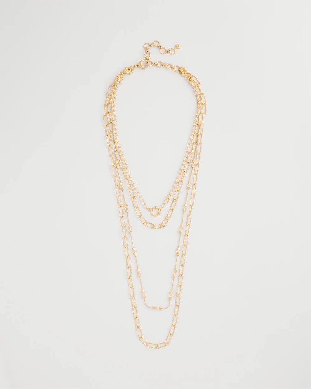 Chico's | Sea Foam Multi-Strand Convertible Necklace/ Gold