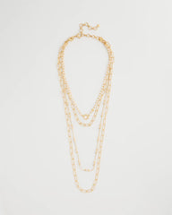 Chico's | Sea Foam Multi-Strand Convertible Necklace/ Gold