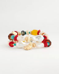Chico's | Set of Two Pearl Beaded Stretch Bracelets/ Multi
