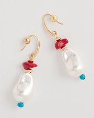 Chico's | Beaded Linear Drop Earrings/ Multi