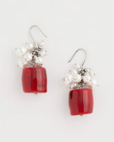 Chico's | Red Resin Pearlescent Earrings/ Red