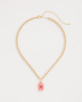 Chico's | Coral Agate Short Pendant Necklace/ Coral