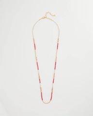 Chico's | Coral Genuine Stone Long Necklace/ Coral